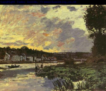 Claude Monet Seine at Bougival in the Evening